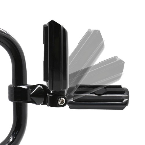 1.25" 32mm Front Crash Bar Foot Pegs W/ Mounts Full Black For Harley Indian KTM - Bild 6 von 12