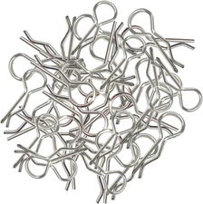 100pcs RC Body Clips Bent Springy R Pins Bent for All 1/8 1/10 1/12 Car Truck