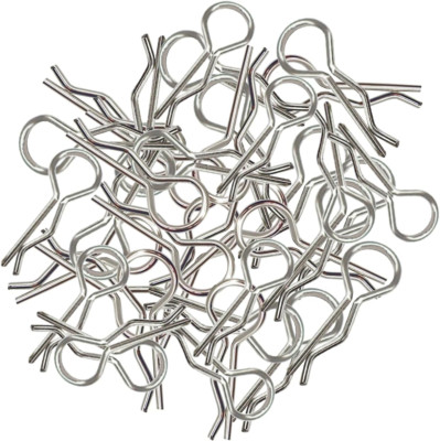 100pcs RC Body Clips Bent Springy R Pins Bent for All 1/8 1/10 1/12 Car Truck