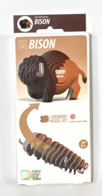 Bison 3D Cardboard Model Building Kit NEW Sealed EUGY #045 Buffalo