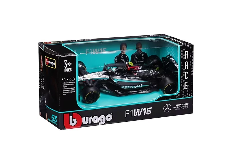 Modellino Lewis Hamilton #44 Mercedes F1 2024 W15 Scala 1/43 Burago - Immagine 2 di 2