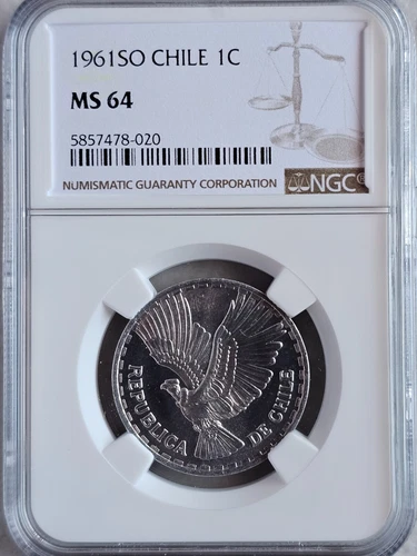 Chile 1 Centesimo 1961SO NGC MS 64