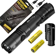 Combo: Nitecore MH10 V2 Rechargeable Flashlight w/2140 & 2150 21700 Batteries