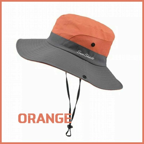 Wide Brim Sun Hat Women UV Protection Ponytail Summer Beach Visor Floppy Cap AU - Picture 13 of 17