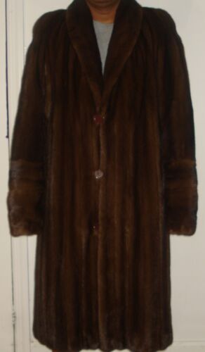 Men's Saga Superb Quality Mahogany Mink Fur Coat Size 42-44 FREE SHIP Excell Con - Picture 5 of 7
