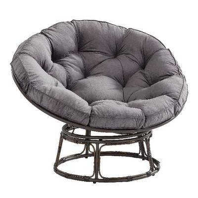 Better Homes & Gardens Floating Feel Papasan Chair Charcoal Gray Fabric
