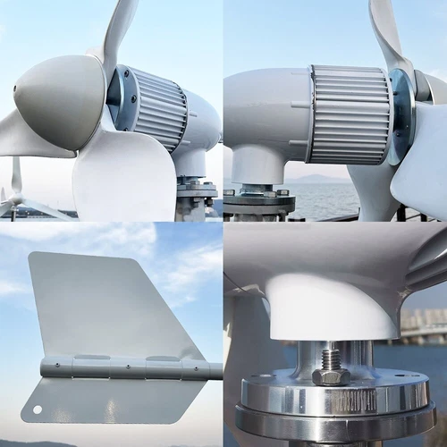Generador de turbina eólica horizontal 3000W 24V 48V 3 palas molino de viento con controlador - Imagen 9 de 23