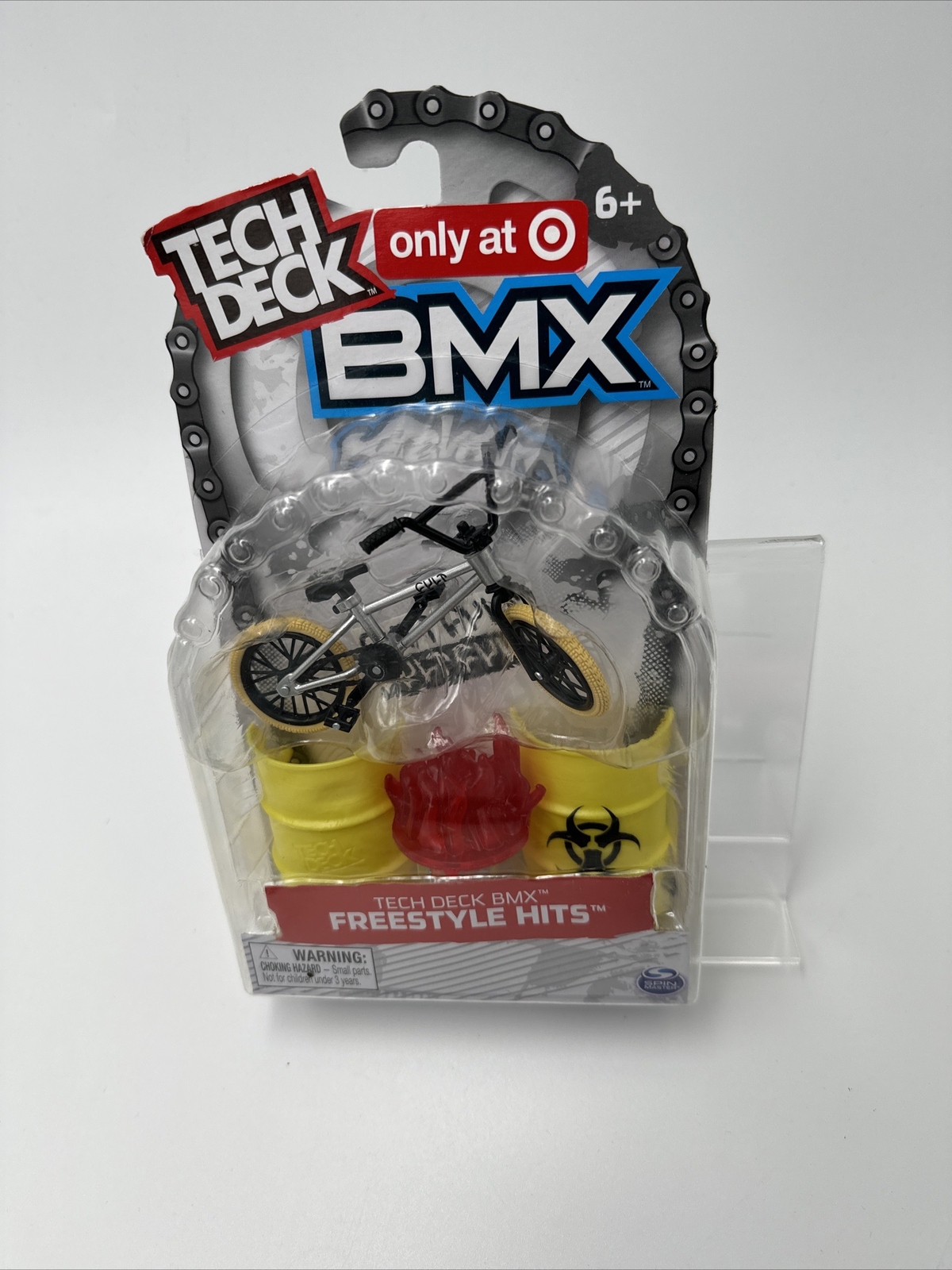 Tech Deck BMX Freestyle Hits CULT Silver/Black Flaming Barrel Finger