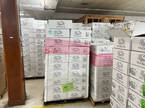 Box (36 Shirts) of Fruit of the Loom Gray HTR 4XL Uni Poly-Cotton T-Shirt 3930R