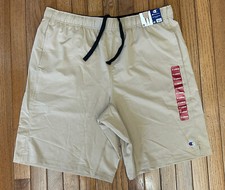 New Champion Men's Beige Shorts Ziper Pocket Elastic Waist Size XL  E7 