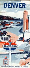 1957 Standard Oil Denver Vintage Road Map 