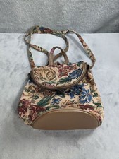 Vintage Floral Print Tapestry Needlepoint Evening Back Bag 8" x 8"