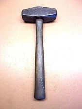 Vintage WARWOOD  No. 452  4 Lb. Sledge Hammer 13 1/2"  Handle Blacksmithing NICE