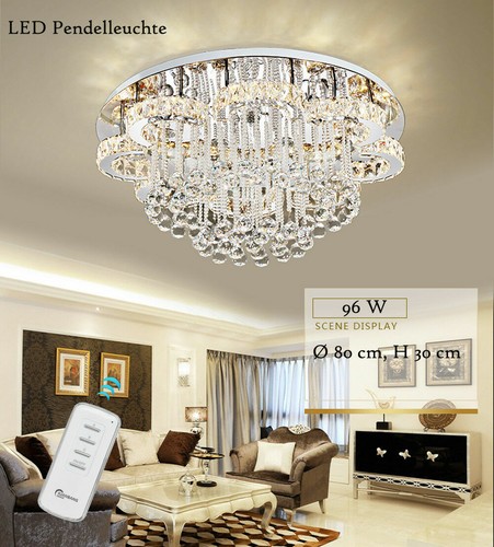 Lámpara de techo LED A4 cristal mando a distancia color de luz intercambiable iluminación A - Imagen 14 de 23