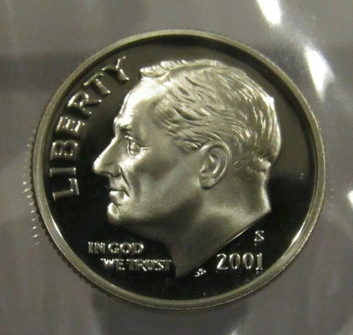 2001-S Roosevelt Dime 90% Silver Proof Coin - San Francisco
