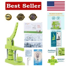 Portable 1.25" Button Maker with 500 Button Parts - Perfect Gift for Crafters