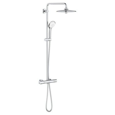 New Grohe 26128002 Euphoria Thermostatic Shower System with Shower Head, Hand Sh