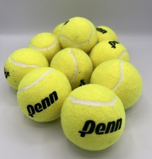 Penn Tennis Balls Lot of 10 Yellow Practice Match Balls Used Tennis Training