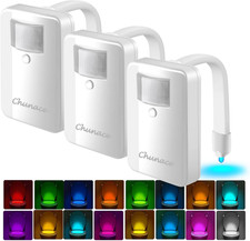 3 Pack Toilet Lights Motion Sensor for Bathroom Fun  Safety  16-Color LED Nigh