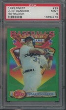 1993 Topps Finest Baseball Jose Canseco #99 Refractor PSA 9