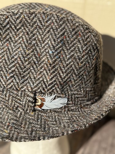 Hats of Ireland Castlebar 100% Pure Wool Donegal Tweed Walking Hat Sz 7 3/8 NWOT - Picture 9 of 18