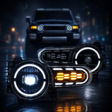 Headlights For 2007-2014 Toyota Fj Cruiser Led Animation Drl Assembly Pair Headlights For 2007-2014 Toyota Fj Cruiser Led Animation Drl Assembly Pair