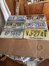 Lot # 5 Of 6 License Plates Different States 2021 Or Older