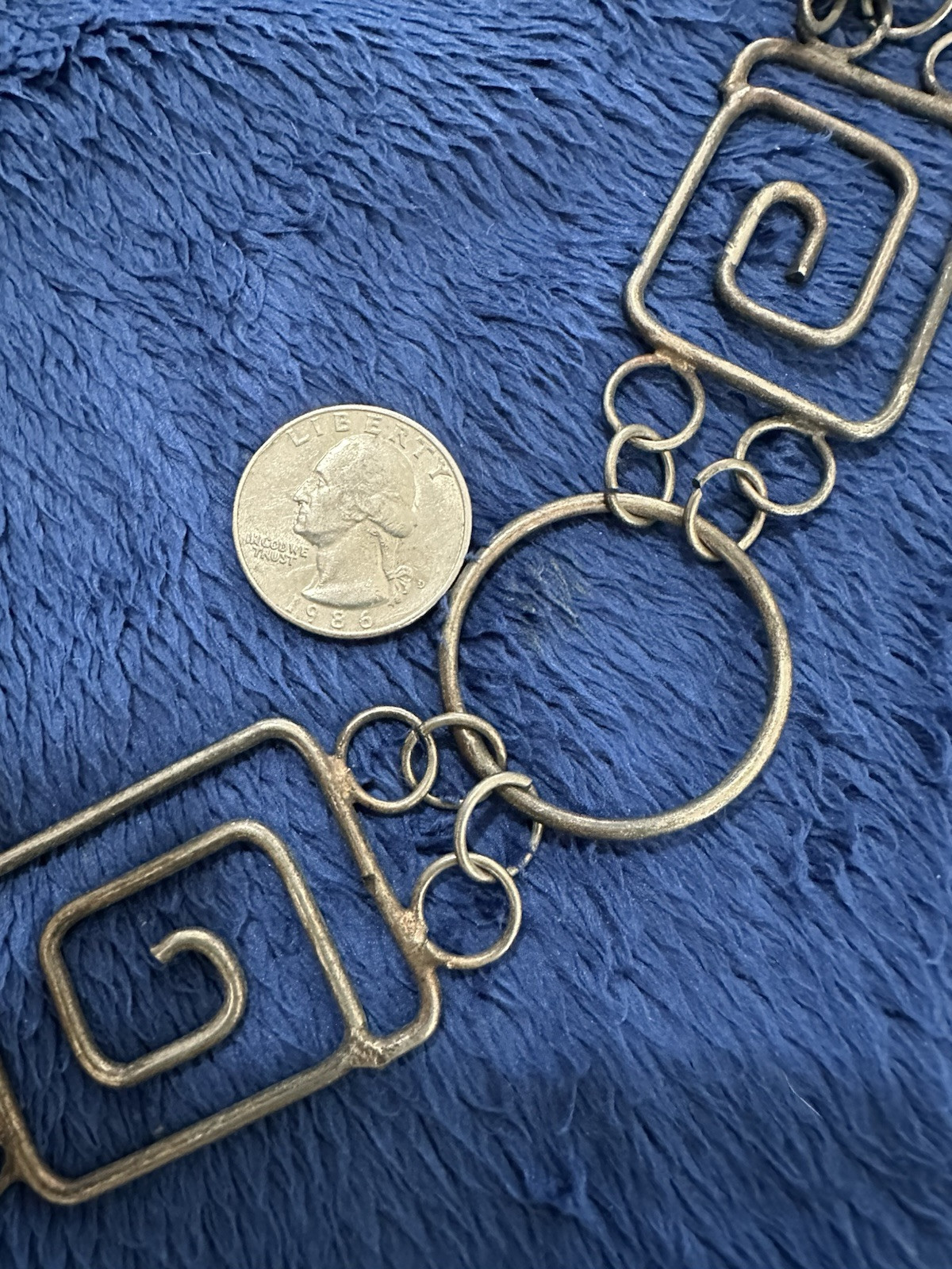 Vtg Handcrafted Sterling Silver Statement Necklac… - image 7