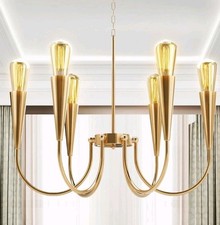 Modern Gold 6-Light Chandelier E26 Dining Room Kitchen Ceiling Pendant Fixture