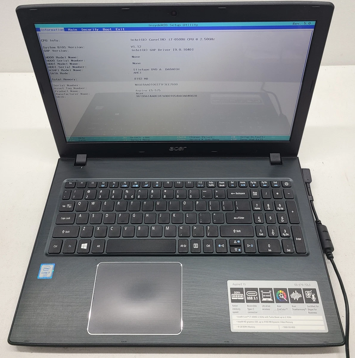 Acer Aspire E 15 8GB RAM PC Laptops & Netbooks for Sale - eBay