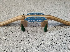 Brio Wooden Railway 33364 Blue Draw Bridge  Ascending Tracks VG Condition