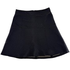 Ann Taylor Black Polka Dot A Line Skirt Women Size 4
