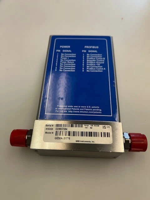 Controlador de flujo másico MKS GE50A-31776 PROFIBUS 100 SCCM N2 (023807084) Foto 2 de 2