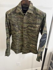 Field Scout made in USA military Camouflage Cotton Woven Shirt Jacket Men's S