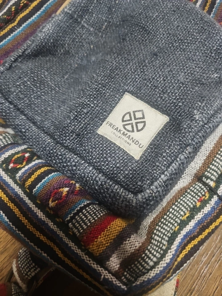 Freakmandu Hemp Bodi Boho Mini Backpack Hippy Bag Purse - Image 2 of 4