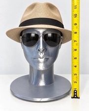 Metallic Silver Mannequin Display Head w/ Base Boutique Display
