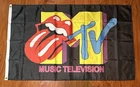 MTV Rolling Stones Music Banner Flag Wall Hanging 3’ X 5’ 'feet Banner Rare