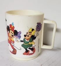 Vintage Walt Disney World Plastic Cup Mug Deka Micky Mouse Made USA