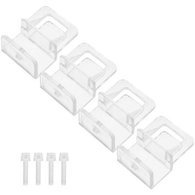 4Pcs Reusable Fish Tank Lid Holders Aquarium Clamps Rimless Transparent ABS