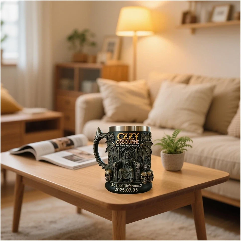 Clásica taza calavera reutilizable de acero inoxidable, taza de cerveza para hombre con mango de hueso Foto 3 de 3