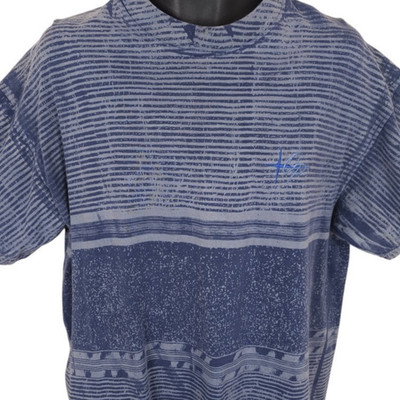Vintage Ocean Pacific OP T Shirt Mens Size XL Blue 90s Y2K Striped Surfer Tee