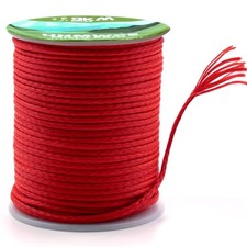 1.6mm 100ft Red UHMWPE Braided Cord 750lb Hollow Rope Hammock Kite Fishing