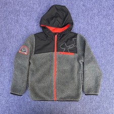 Under Armour Hooded Sherpa Fleece Jacket Youth Size 6 Green