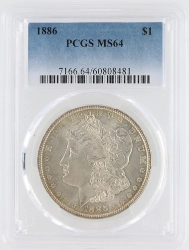 1886 Morgan Silver Dollar PCGS MS64 S$1 Philadelphia Minted No Reserve