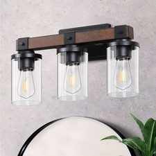 EDISHINE Farmhouse Vanity Lights for Bathroom 3-Light Bathroom Vanity Lights E26