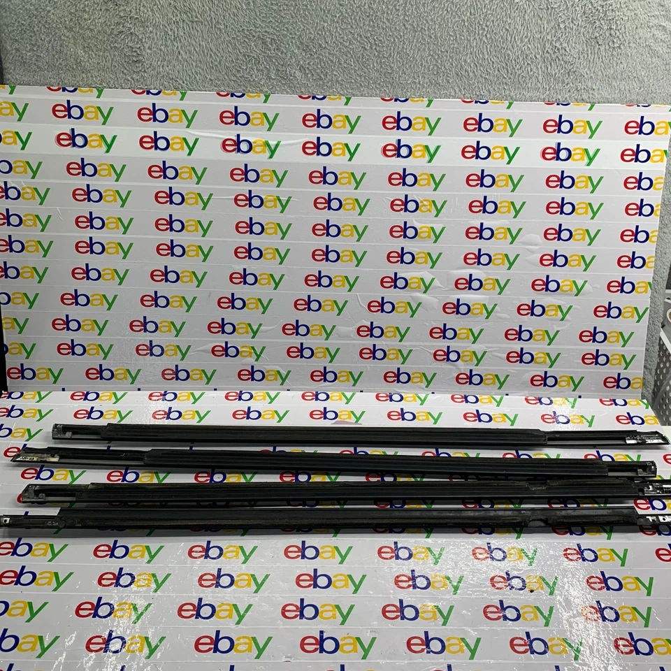 2006 2011 Buick Lucerne Regal Door Window Weatherstrip Trim Molding Set 4 Silver - Image 2 of 4