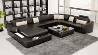 Leder Modern Couch Wohnlandschaft Ledersofa Sofagarnitur MöBel Sofa U-Form Neu