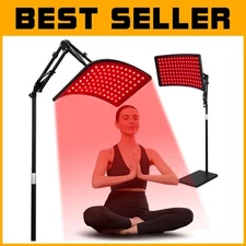 Curved Red Light Therapy Device with Adjustable Stand - Health & Beauty at Home
