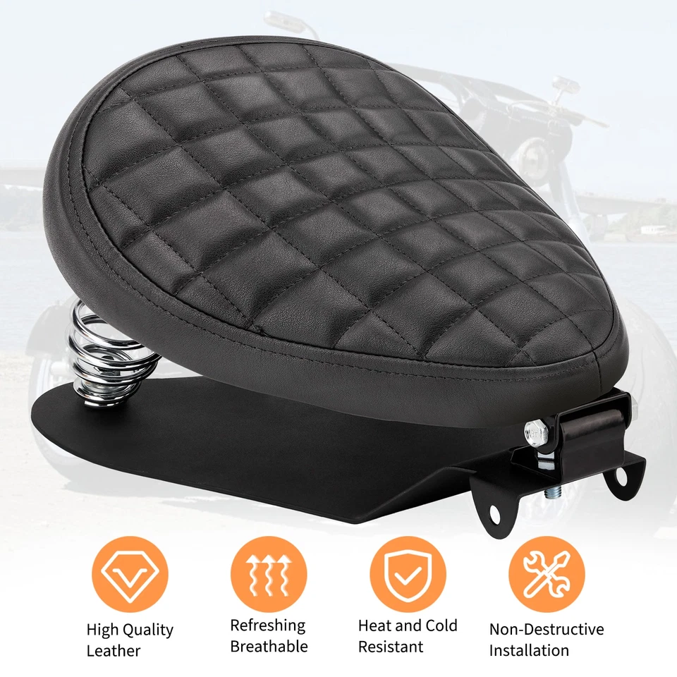 3" Spring Solo Seat Base Bobber Black For Yamaha Virago XV1100 XV750 XV535 XV250 - Изображение 3 из 4