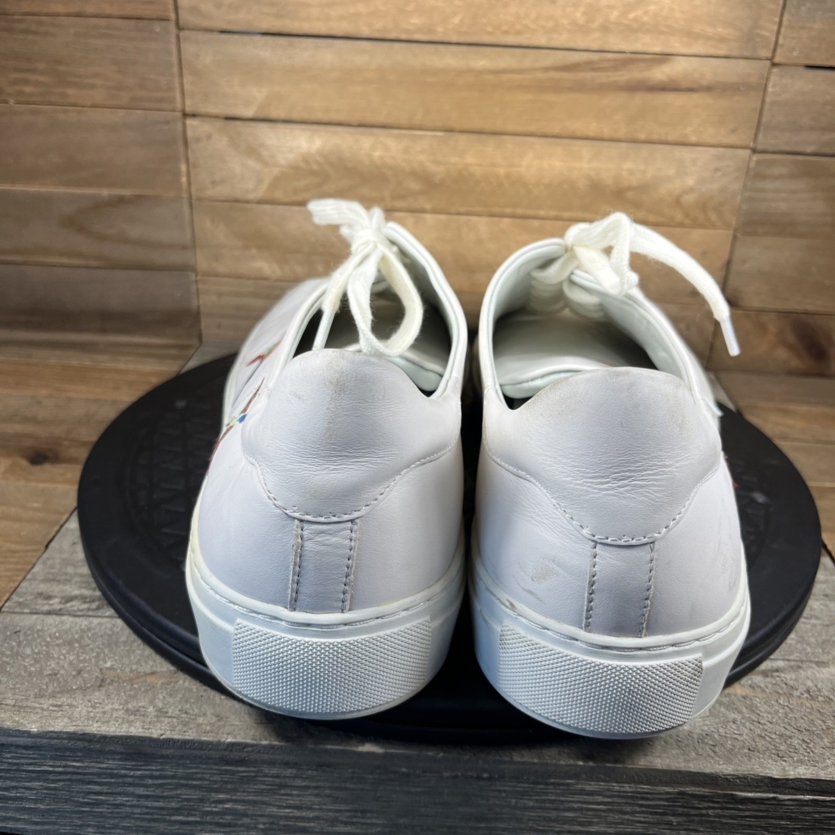 Axel Arigato Mens Size 10.5 Bird Embroidered Distressed Leather